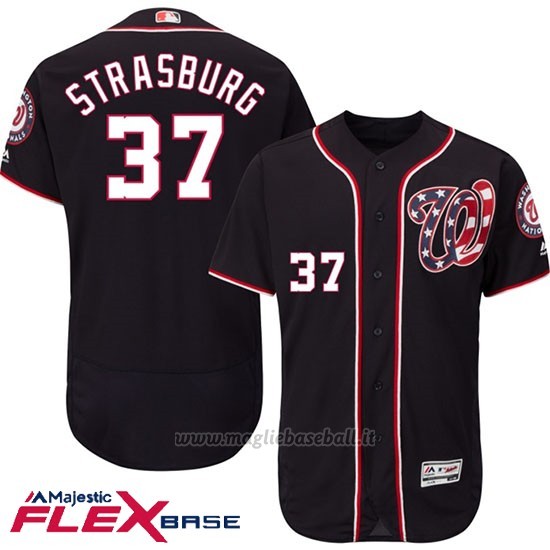 Maglia Baseball Uomo Washington Nationals Roberto Alomar Blu Flex Base Autentico Collezione